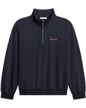 Helmut Lang Small Logo Quarter-Zip - Blue