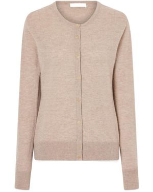 The Row Crew Neck Cardigan - Natural