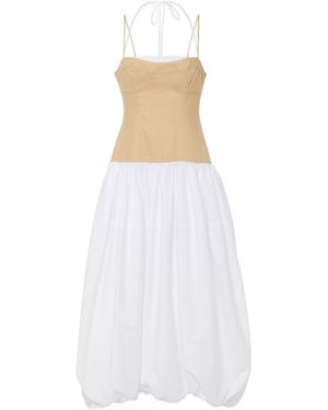 Jonathan Simkhai Suspender Dress - White
