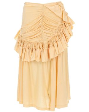 Dries Van Noten Ruffled Skirt - Natural
