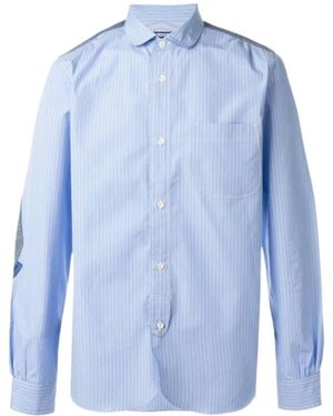 Junya Watanabe Patchwork Patterned Shirt - Blue