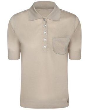 Herno Short-Sleeved Polo Shirt - Natural