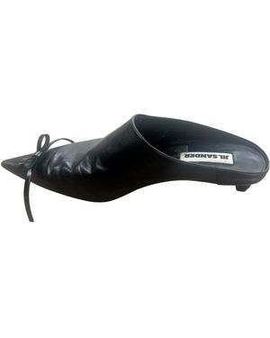 Jil Sander 25Mm Bow-Detail Leather Mules - Black