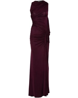 Atlein Draped Maxi Dress - Purple