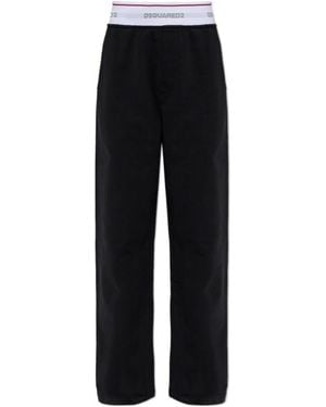DSquared² Elastic Waist Casual Pants - Black
