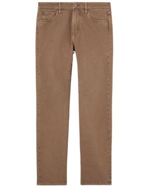Loro Piana Logo Patch Straight-Leg Trousers - Brown