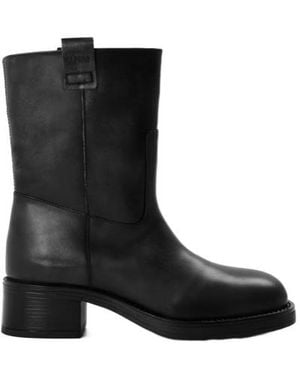 Alohas Ankle-High Heeled Boots - Black