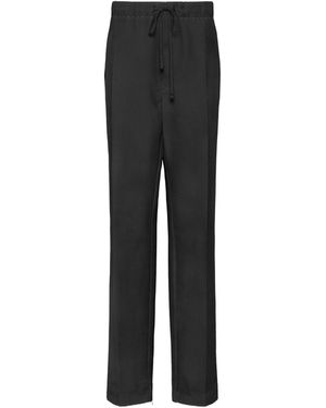 Maison Margiela Drawstring Straight-Leg Trousers - Black