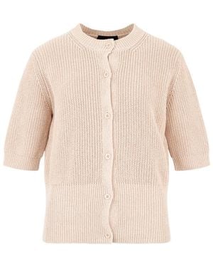 Fabiana Filippi Crew Neck Cardigan - Natural