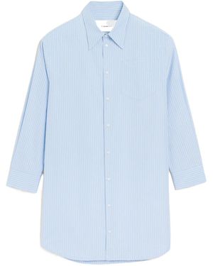 Ami Paris Ami De Coeur Wide Shirt Dress - Blue