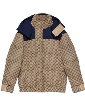 Gucci All-Over Logo Print Puffer Coat - Multicolor
