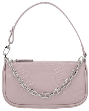 BY FAR Logo Embossed Mini Rachel Dawn Shoulder Bag - Pink
