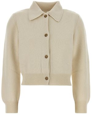 A.P.C. Buttoned Cropped Cardigan - Natural