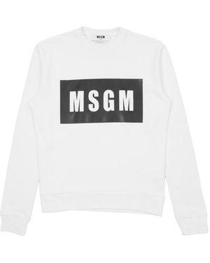 MSGM Logo Hoodie - White
