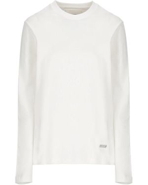 Jil Sander Logo Plaque Long-Sleeved T-Shirt - White