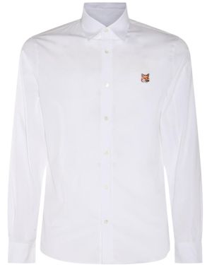 Maison Kitsuné Cotton Fox Head Shirt - White