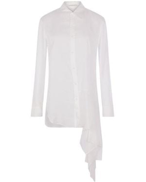 Yohji Yamamoto Draped Detailed Shirt - White