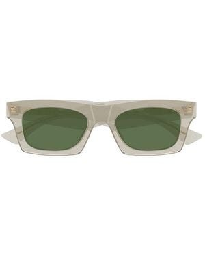 Bottega Veneta Eyewear Rectangle Frame Sunglasses - Green