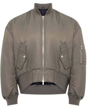 JW Anderson Curved-Hem Bomber Jacket - Grey