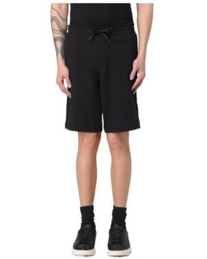 ARMANI EXCHANGE Bonded Stretch Bermuda Shorts - Black
