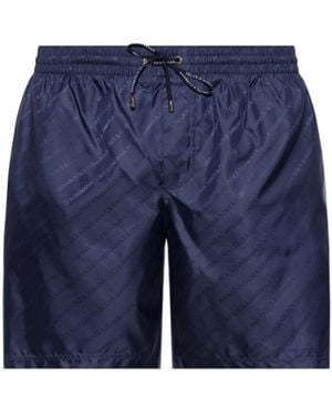 Dolce & Gabbana Logo Jacquard Elastic Waist Swim Boxers - Blue