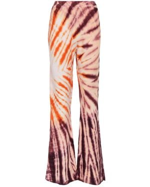 Gabriela Hearst Tie-Dye Casual Trousers - Red