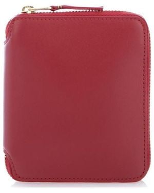 Comme des Garçons Zip-Around Leather Wallet - Red