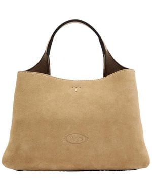 Tod's Logo Handbag - Natural