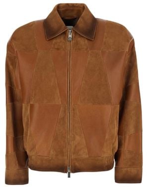 Versace Long-Sleeved Zipped Jacket - Brown