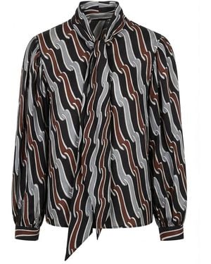 Gucci Printed Twill Blouse - Black
