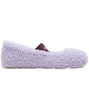 Moon Boot Logo-Printed Strapped Ballerinas - Purple
