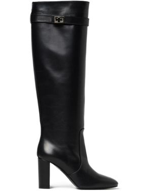Via Roma 15 Round-Toe Knee-High Boots - Black