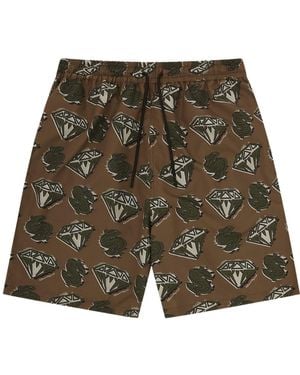 BBCICECREAM Elastic Waist Swimming Trunks - Green