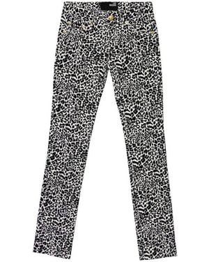 Moschino Leopard Print Jeans - Grey