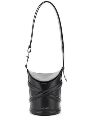 McQueen The Small Curve Bucket Bag - White