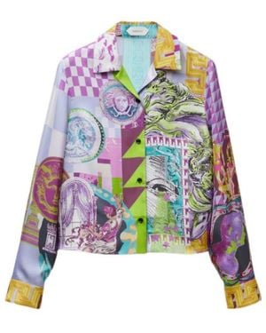 Versace Pattern Printed Twill Shirt - Multicolor