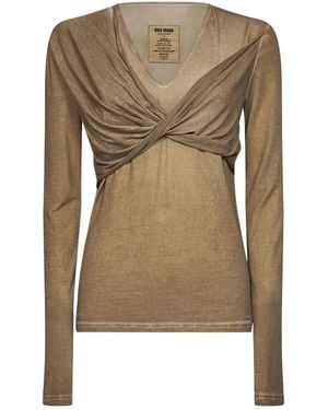 Uma Wang Long-Sleeve Knit Top - Green
