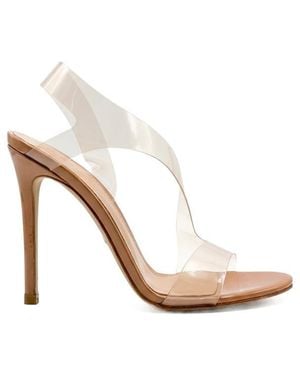Gianvito Rossi Round-Toe High-Heeled Sandals - White