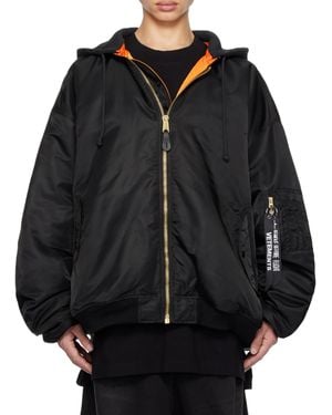 Vetements Embroidered Double-Sided Casual Jacket - Black