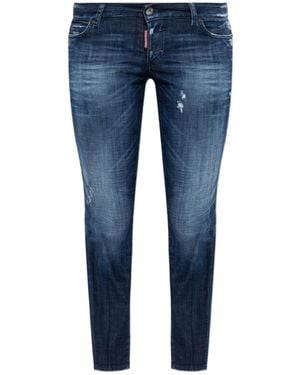 DSquared² Distressed Skinny Jeans - Blue
