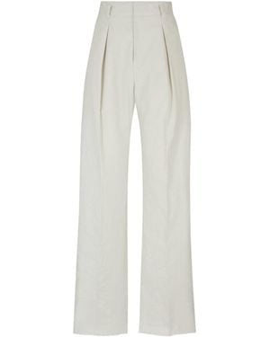 BOSS Belt-Loop Casual Trousers - White