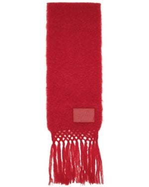 Jil Sander Wool Blend Scarf - Red