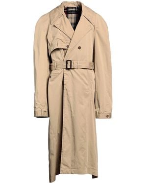 Balenciaga Long Stylish Trench Coat - Natural
