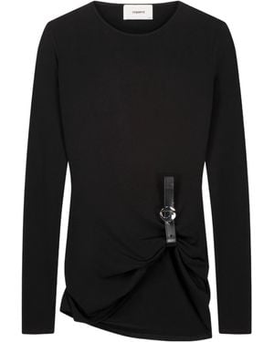 Coperni Round-Neck Embellished T-Shirt - Black