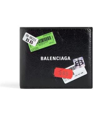 Balenciaga Cash Square Wallet - Black
