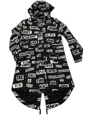 Moschino Letter Printed Casual Jacket - Black