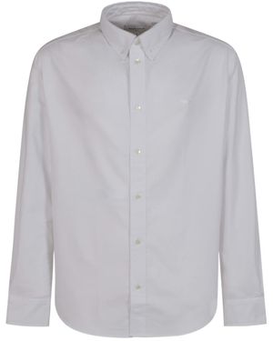 Maison Kitsuné Maison Kitsun Button-Up Long-Sleeved Shirt - White