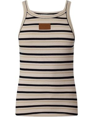 Fendi Minimal Striped Tank Top - Gray