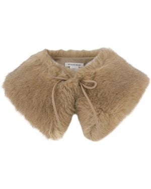 By Malene Birger Cowie Faux Fur Collar Scarf - Natural
