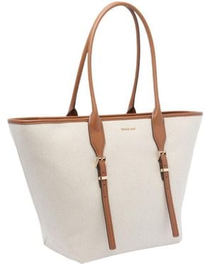 MICHAEL Michael Kors Michael Kors Logo Lettering Shopper Bag - White